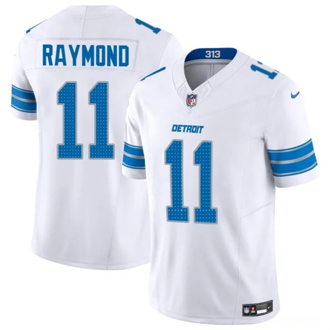 Men's Detroit Lions #11 Kalif Raymond White 2024 F.U.S.E. Vapor Limited Football Stitched Jersey